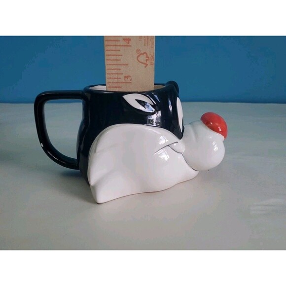 Vintage Looney Tunes 3D Sylvester Cat Cartoon Coffee Ceramic Cup Mug Warner Tea - Picture 13 of 13